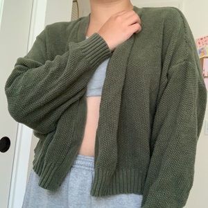 Pacsun L women’s open cardigan in leaf green
